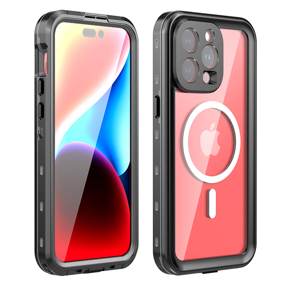 Funda Waterproof MagSafe para Apple iPhone 15 Pro Max, ShellBox, Negra