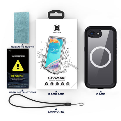 Funda MagSafe impermeable para Apple iPhone 17e / 16e, Techsuit, Shellbox, Negra