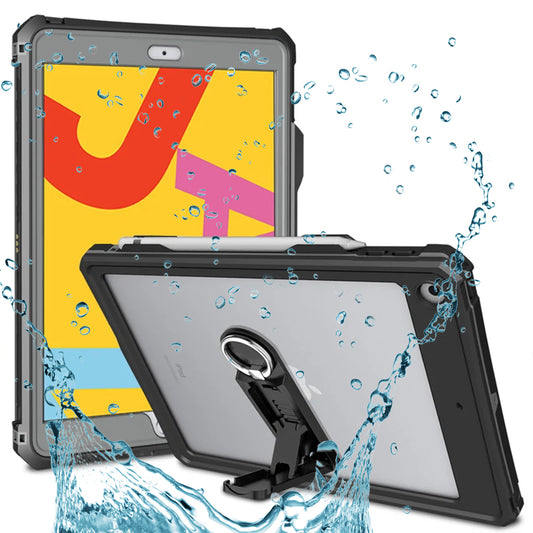 Funda impermeable para Apple iPad 10.2 (2021) / 10.2 (2020) / 10.2 (2019), ShellBox, Negra