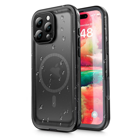 Funda impermeable para Apple iPhone 16 Pro Max, ShellBox, Negra