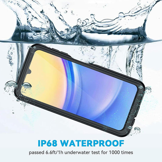 Funda impermeable para Samsung Galaxy A15 5G A156 / A15 A155, ShellBox, Negra