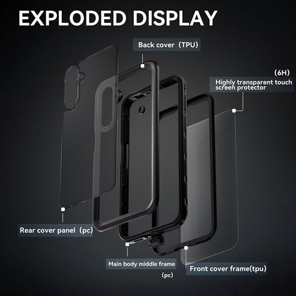 Funda impermeable para Samsung Galaxy A16 5G A166 / A16 4G A165, ShellBox, Negra