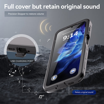 Funda impermeable para Samsung Galaxy A16 5G A166 / A16 4G A165, ShellBox, Negra