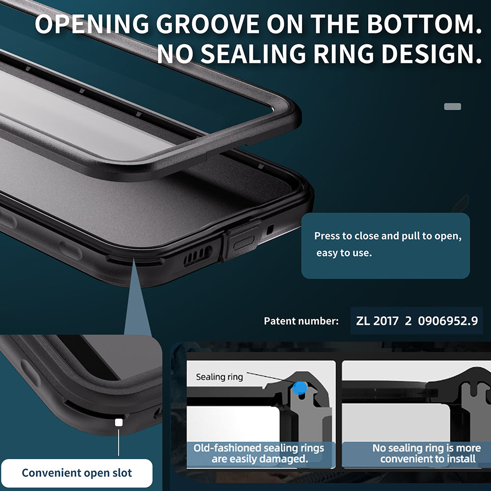 Funda impermeable para Samsung Galaxy A16 5G A166 / A16 4G A165, ShellBox, Negra