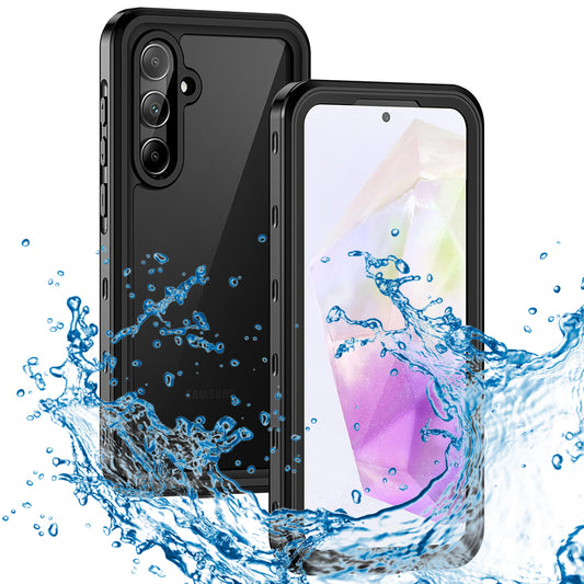 Funda impermeable para Samsung Galaxy A35 5G A356, ShellBox, Negra