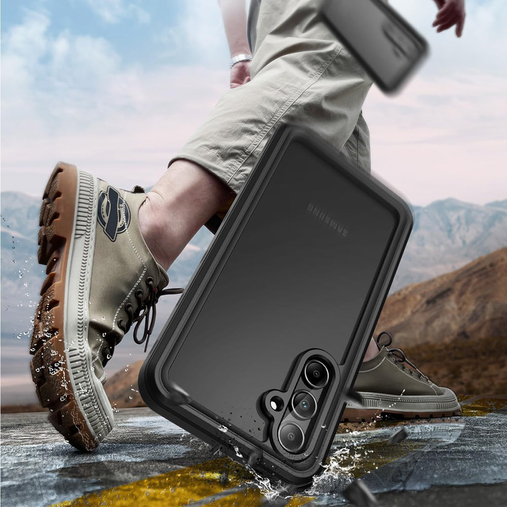 Funda impermeable para Samsung Galaxy A35 5G A356, ShellBox, Negra