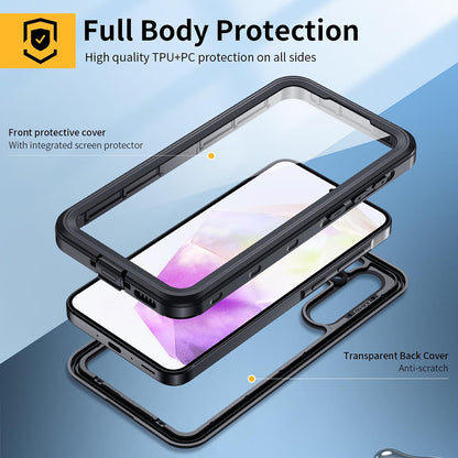 Funda impermeable para Samsung Galaxy A35 5G A356, ShellBox, Negra