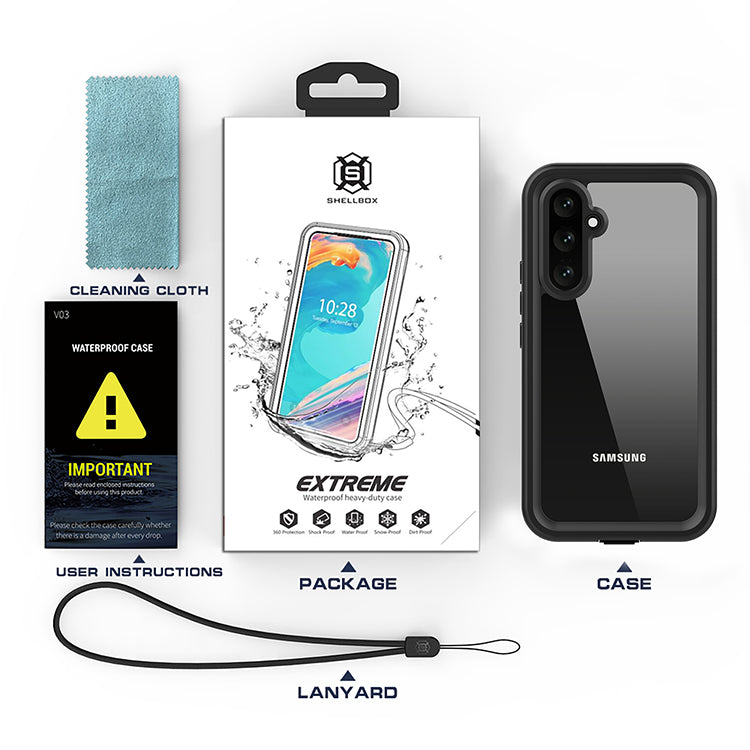 Funda impermeable para Samsung Galaxy A54 A546, ShellBox, Negra