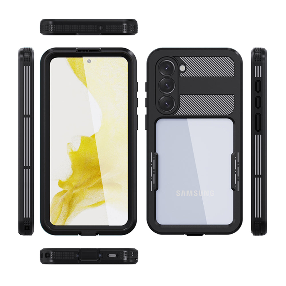 Funda impermeable para Samsung Galaxy S23+ S916, ShellBox, Negra