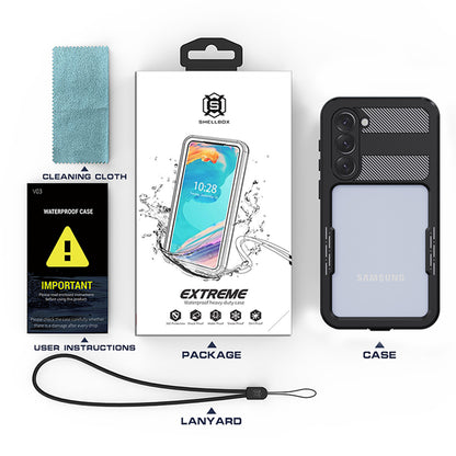 Funda impermeable para Samsung Galaxy S23+ S916, ShellBox, Negra