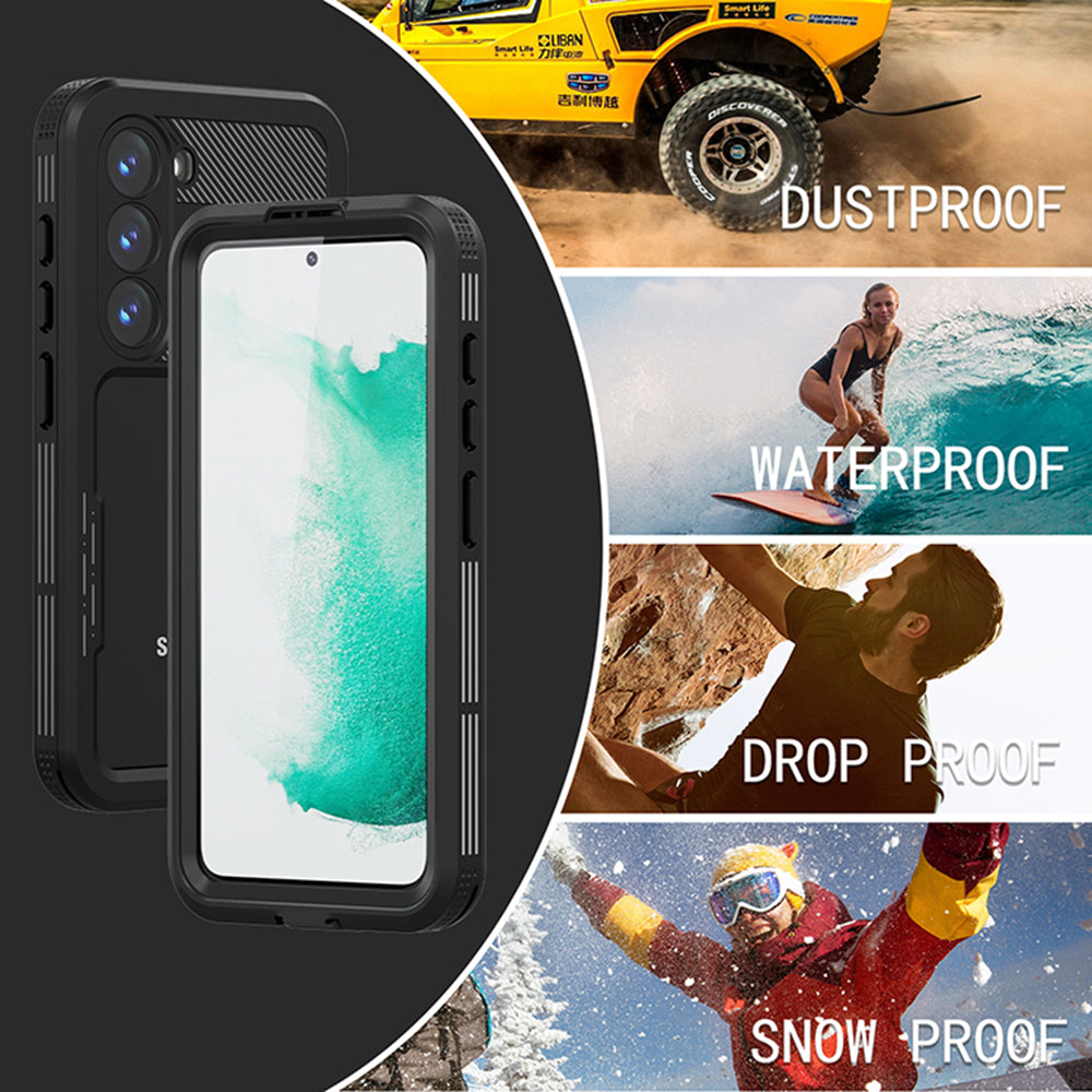 Funda impermeable para Samsung Galaxy S23 S911, ShellBox, Negra