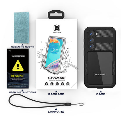 Funda impermeable para Samsung Galaxy S23 S911, ShellBox, Negra