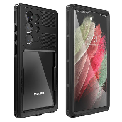 Funda impermeable para Samsung Galaxy S23 Ultra S918, ShellBox, Negra