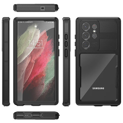 Funda impermeable para Samsung Galaxy S23 Ultra S918, ShellBox, Negra