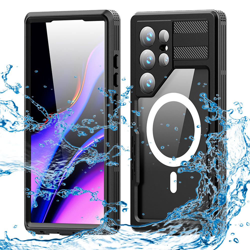 Funda impermeable para Samsung Galaxy S24 Ultra S928, ShellBox, Negra