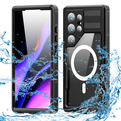 Funda impermeable para Samsung Galaxy S24 Ultra S928, ShellBox, Negra