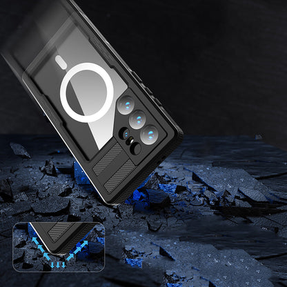 Funda impermeable para Samsung Galaxy S24 Ultra S928, ShellBox, Negra