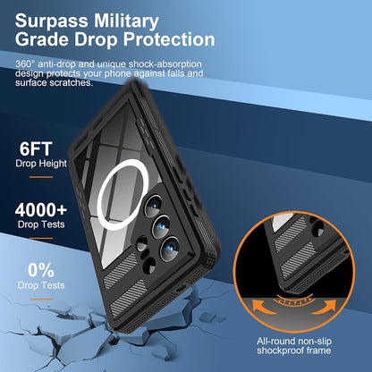 Funda Waterproof para Samsung Galaxy S26 Ultra, ShellBox, Negra