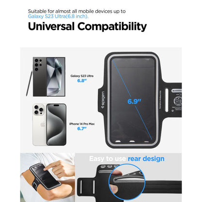Funda Universal Impermeable para Teléfono máx. 6.9 pulgadas, Spigen, Dynamic Shield, Negra AMP07187