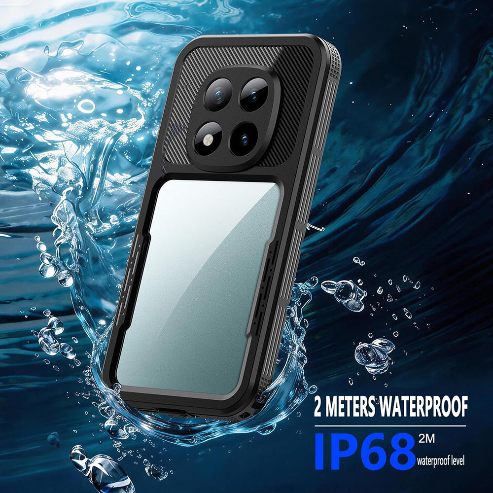 Waterproof Case for Xiaomi Redmi Note 15 Pro 5G, ShellBox, Black