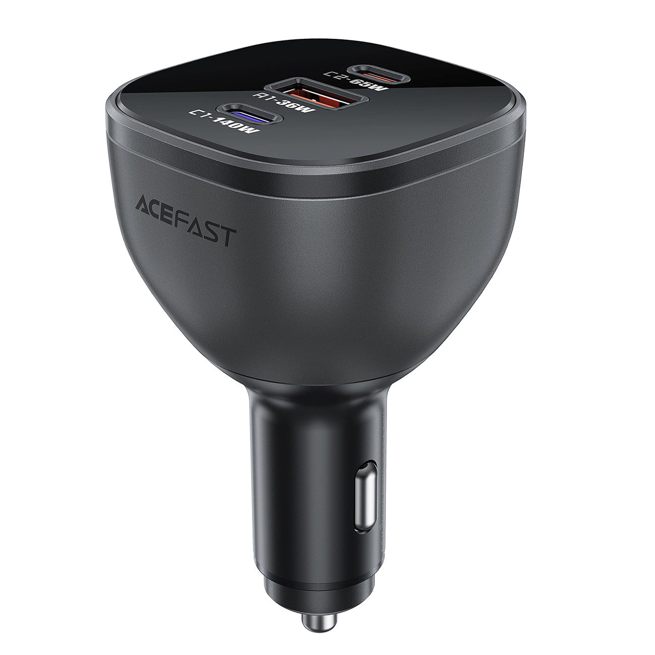 Cargador de coche Acefast B14, 165W, 5A, 1 x USB-A - 2 x USB-C, Negro