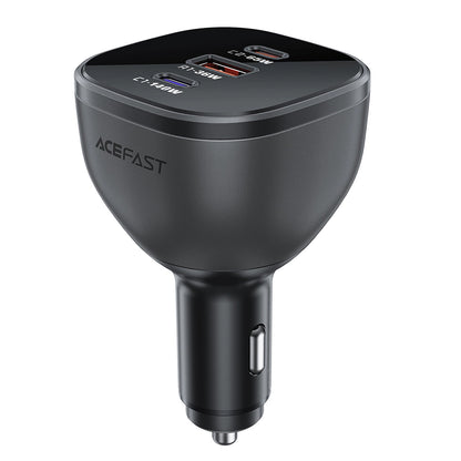 Cargador de coche Acefast B14, 165W, 5A, 1 x USB-A - 2 x USB-C, Negro