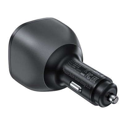 Cargador de coche Acefast B14, 165W, 5A, 1 x USB-A - 2 x USB-C, Negro