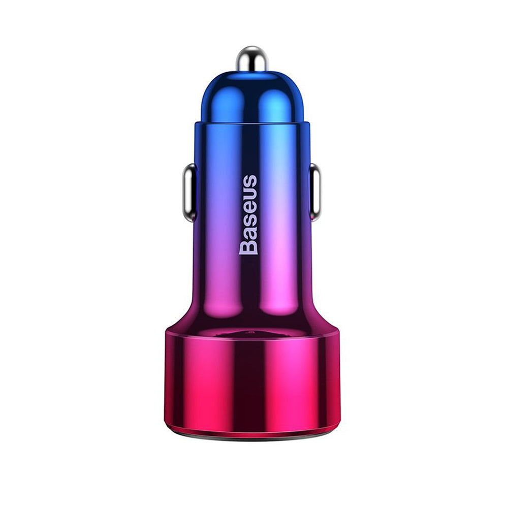 Cargador de coche Baseus Magic Display Series, 45W, 5A, 1 x USB-A - 1 x USB-C, Multicolor CCMLC20C-09