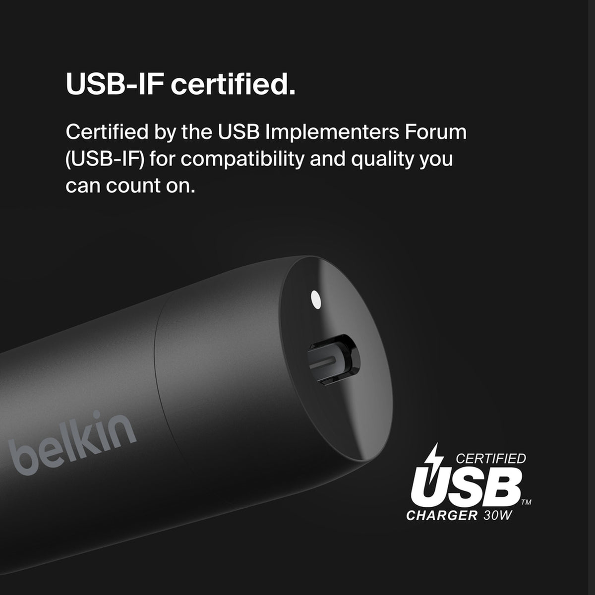Cargador de coche Belkin BoostCharge, 30W, 3A, 1 x USB-C, Negro CCA004btBK