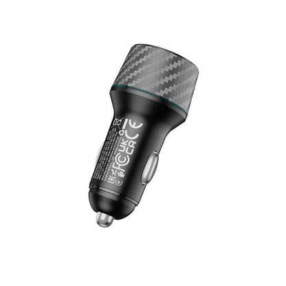 Cargador de coche Borofone BZ21 Brilliant, 48W, 3A, 1 x USB-A - 1 x USB-C, Negro