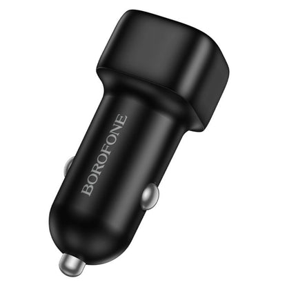 Cargador de coche Borofone BZ34B Cloud, 38W, 3A, 1 x USB-A - 1 x USB-C, Negro
