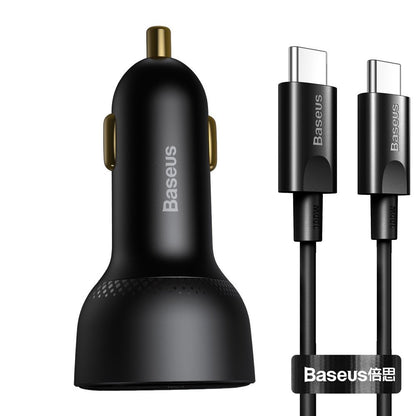 Cargador de Coche con Cable USB-C Baseus Superme, 100W, 5A, 1 x USB-A - 1 x USB-C, Negro TZCCZX-01