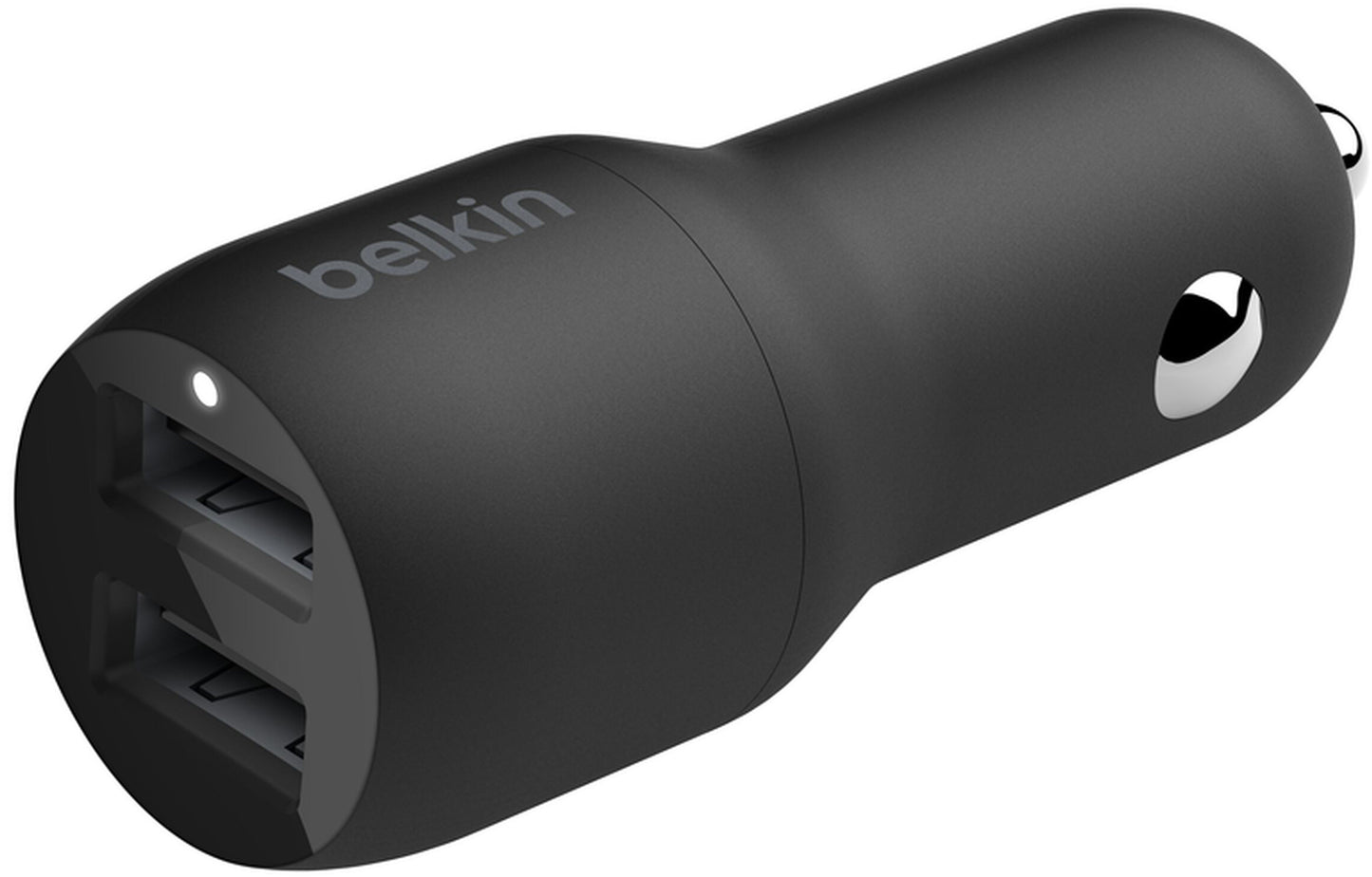 Cargador de coche con cable USB-C Belkin BoostCharge Dual, 24W, 2.4A, 2 x USB-A, negro CCE001bt1MBK