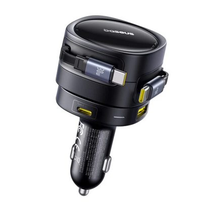 Baseus Enjoyment Max Car Charger with USB-C Cable, 90W, 1 x USB-A - 1 x USB-C, Black C00035507121-03