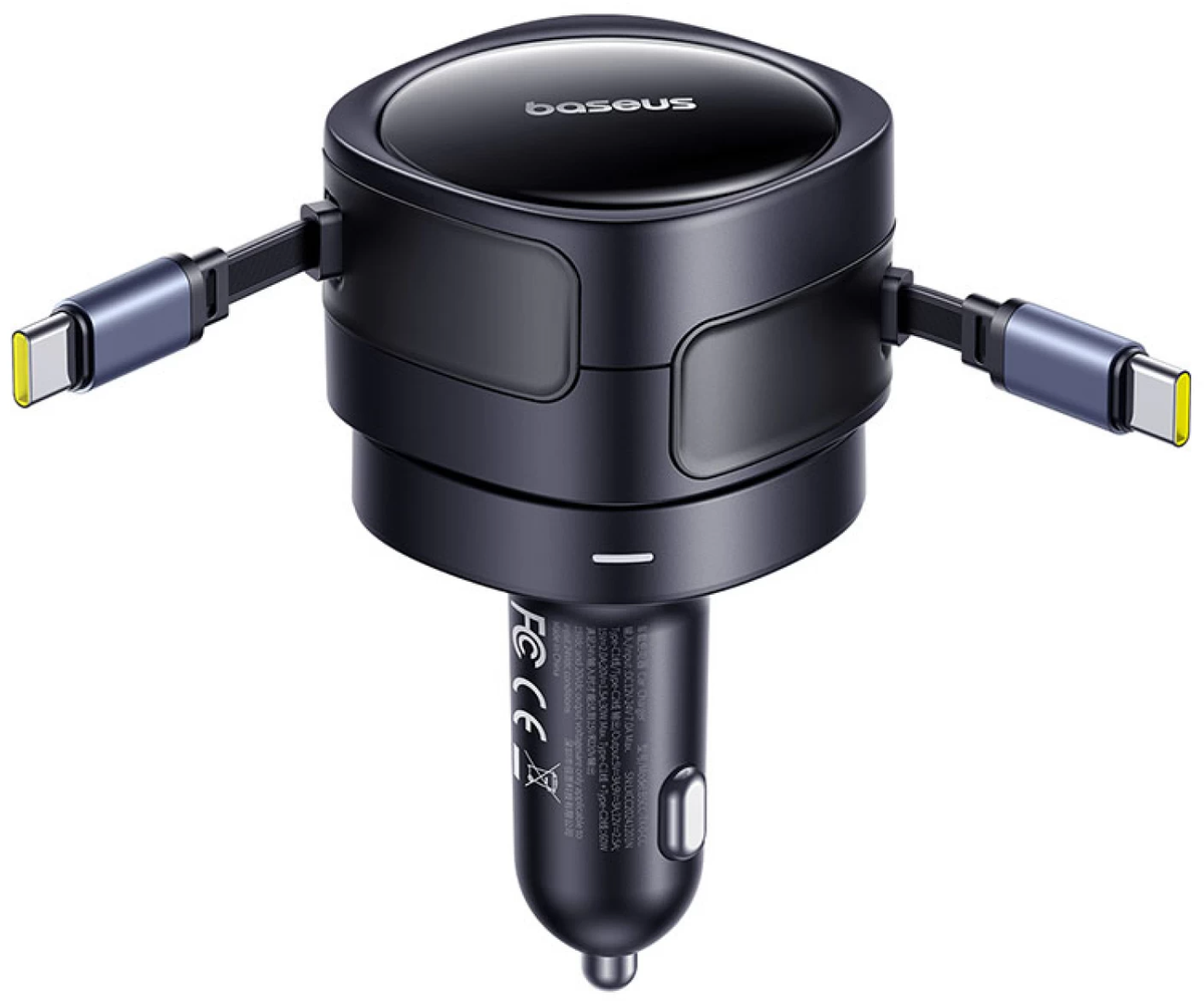 Cargador de coche con cable USB-C Baseus Enjoyment Max, 60 W, negro C00035507121-01