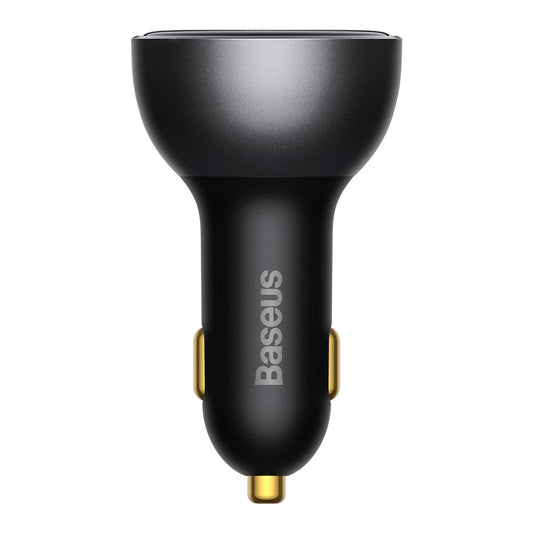 Cargador de coche con cable USB-C Baseus, 140W, 5A, 1 x USB-A - 1 x USB-C, Negro CGZX070001