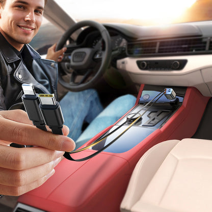 Cargador de coche con cable USB-C / Lightning Joyroom JR-CCL05, 30W, 3A, 1 x USB-A - 1 x USB-C, Gris