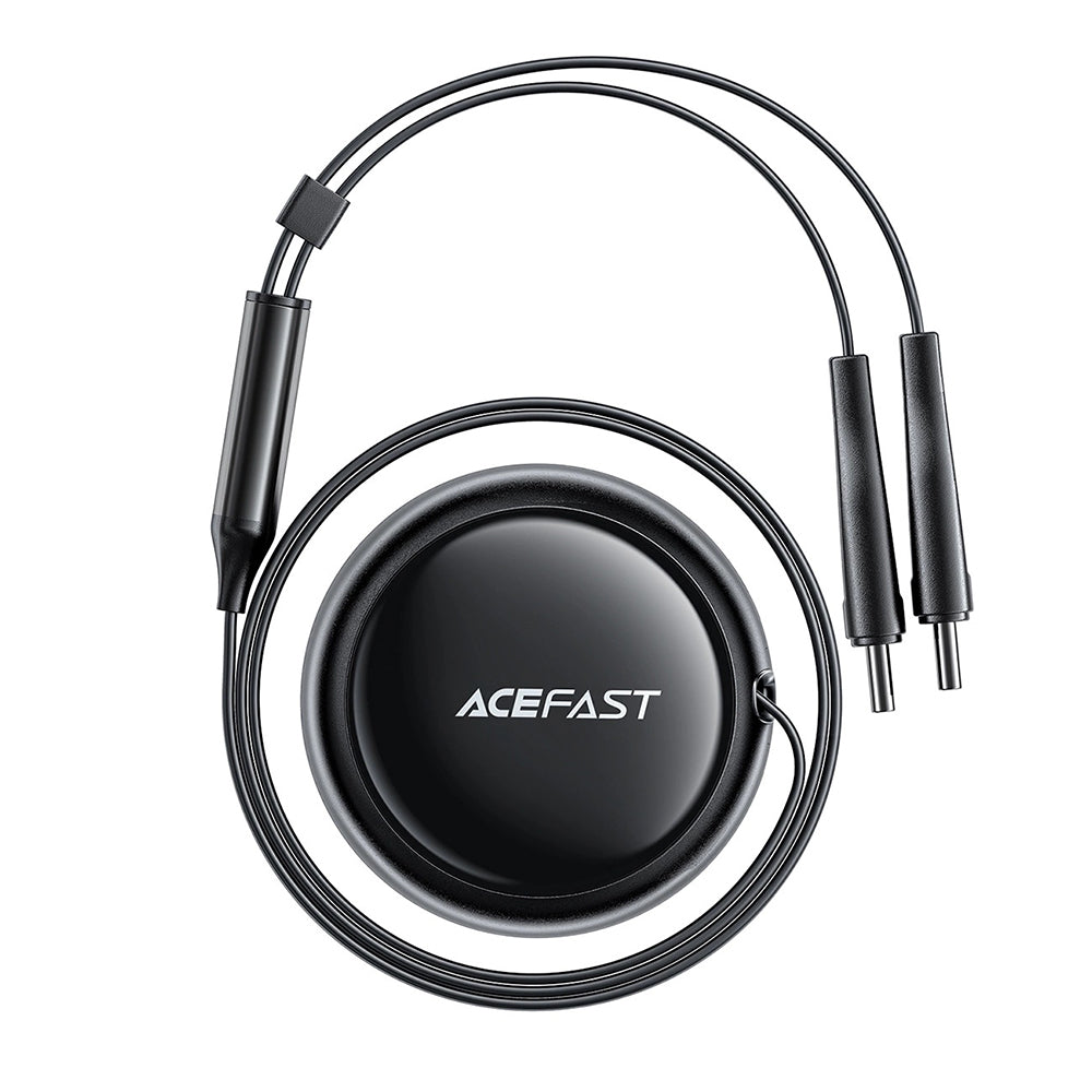 Cargador de coche con cable USB-C Acefast B13, 53W, 3A, 1 x USB-A, Negro