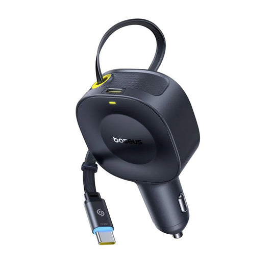 Cargador de coche con cable USB-C Baseus PrimeTrip VR2, 30W, 3A, 1 x USB-C, Negro C0206400