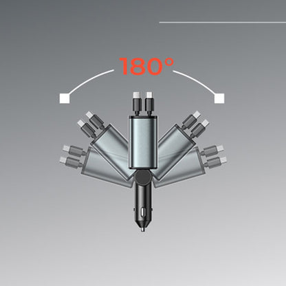 Cargador de coche con cable USB-C / Lightning Lisen, 69W, 3A, 1 x USB-A - 1 x USB-C, Negro YL0224040031