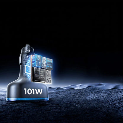 Cargador de Coche con Cable USB-C Lisen, 101W, 3.25A, 1 x USB-A - 3 x USB-C, Negro YL0223120021