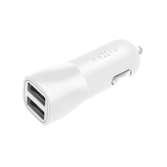 Cargador de Coche Fixed, 15.5W, 3A, 2 x USB-A, Blanco