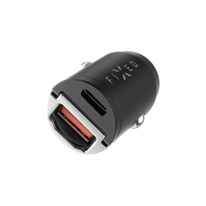 Cargador de Coche Fixed, 30W, 3A, 1 x USB-A - 1 x USB-C, Negro