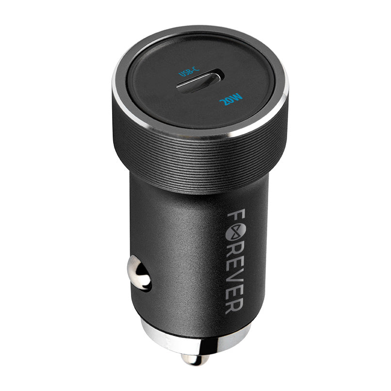 Cargador de Coche Forever CC-06, 20W, 3A, 1 x USB-C, Negro