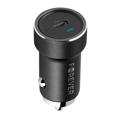 Cargador de Coche Forever CC-06, 20W, 3A, 1 x USB-C, Negro