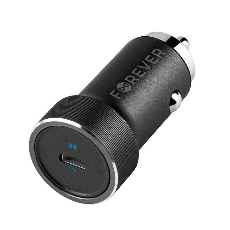 Cargador de Coche Forever CC-06, 20W, 3A, 1 x USB-C, Negro