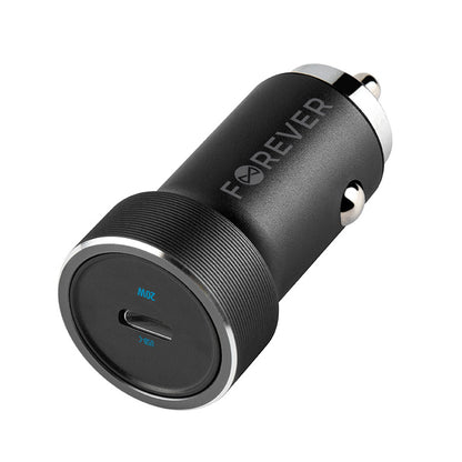 Cargador de Coche Forever CC-06, 20W, 3A, 1 x USB-C, Negro