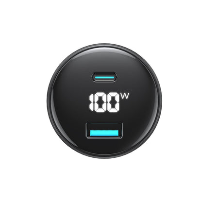 Incarcator Auto HAVIT CC100W Display, 100W, 5A, 1 x USB-A - 1 x USB-C, Negru