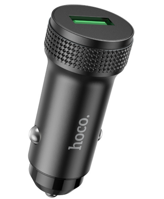 Cargador de Coche HOCO Z49A, 18W, 3A, 1 x USB-A, Negro