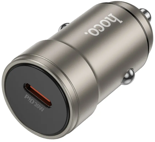 Cargador de Coche HOCO Z57, 30W, 3A, 1 x USB-C, Gris